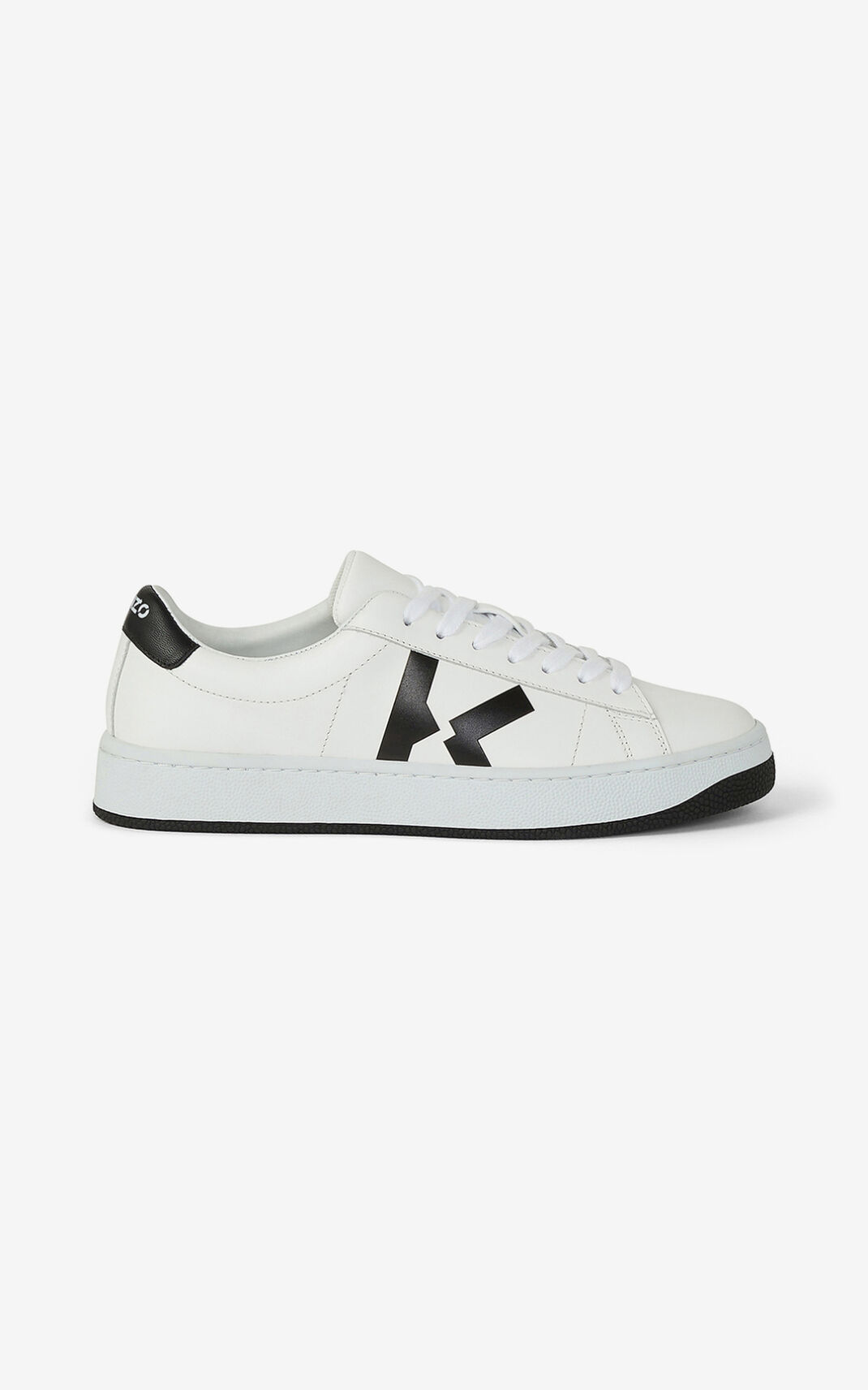 Kenzo Läder Kourt K Logo Sneakers Dam | 53718-FUIX